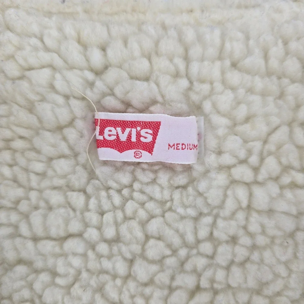 Vintage Levis Corduroy Sherpa Lined Western Vest Tan Mens Medium 60606 1523 USA